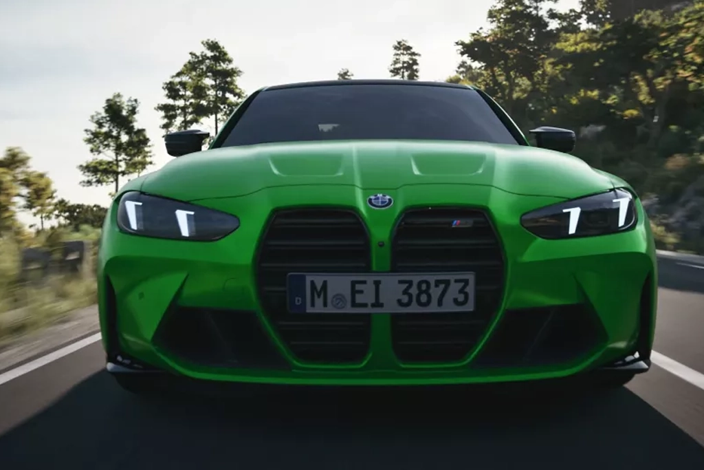 Face avant de la BMW M3 avec calandre distinctive