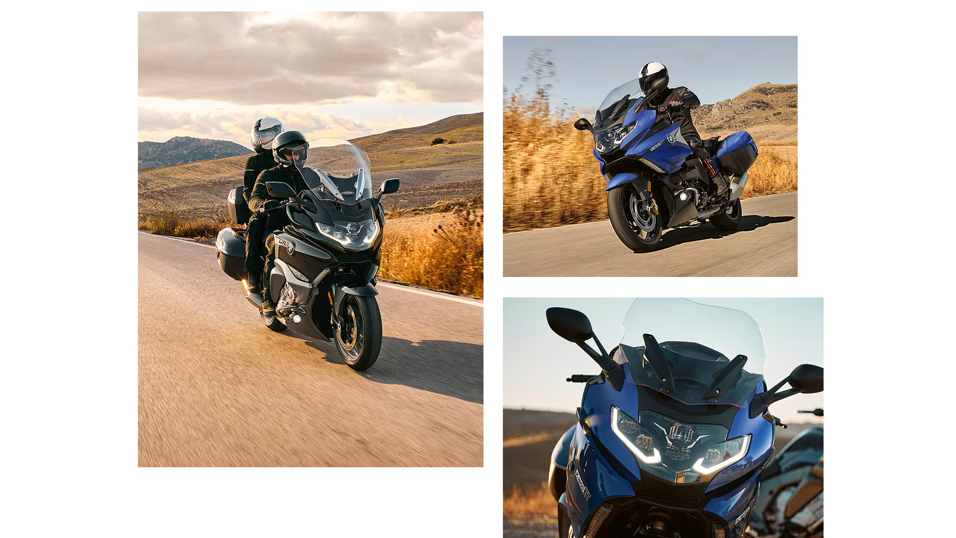 BMW Motorrad K 1600 GT en mouvement sur route panoramique