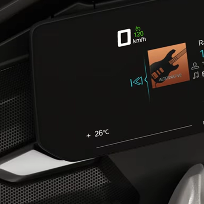 Selle et poste de pilotage de la BMW Motorrad K 1600 GT