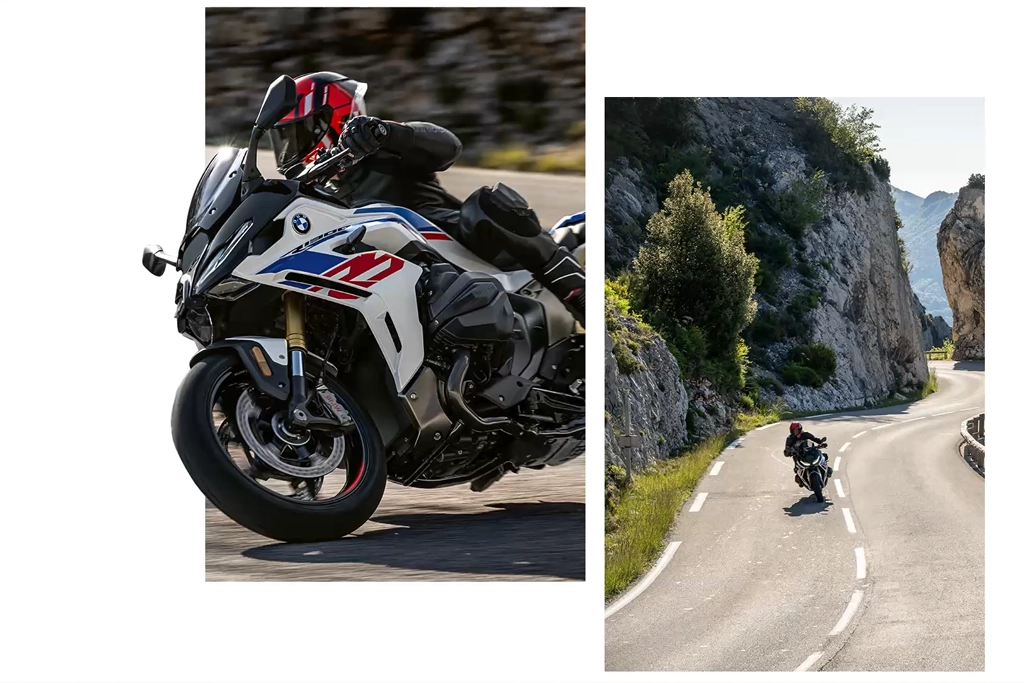 Face avant de la BMW Motorrad R 1300 RS avec phares LED