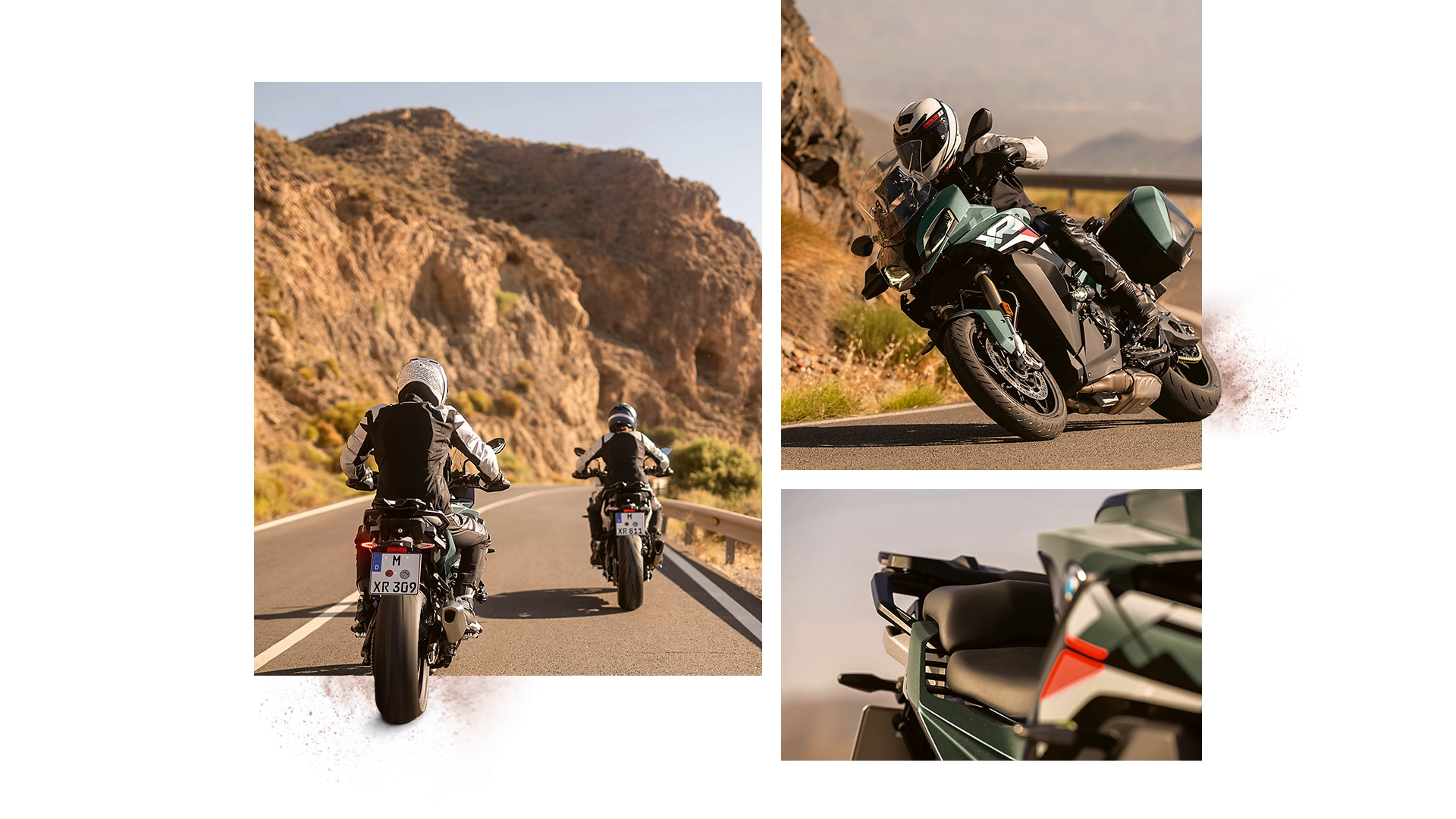 BMW Motorrad S 1000 XR en conduite sur route de campagne