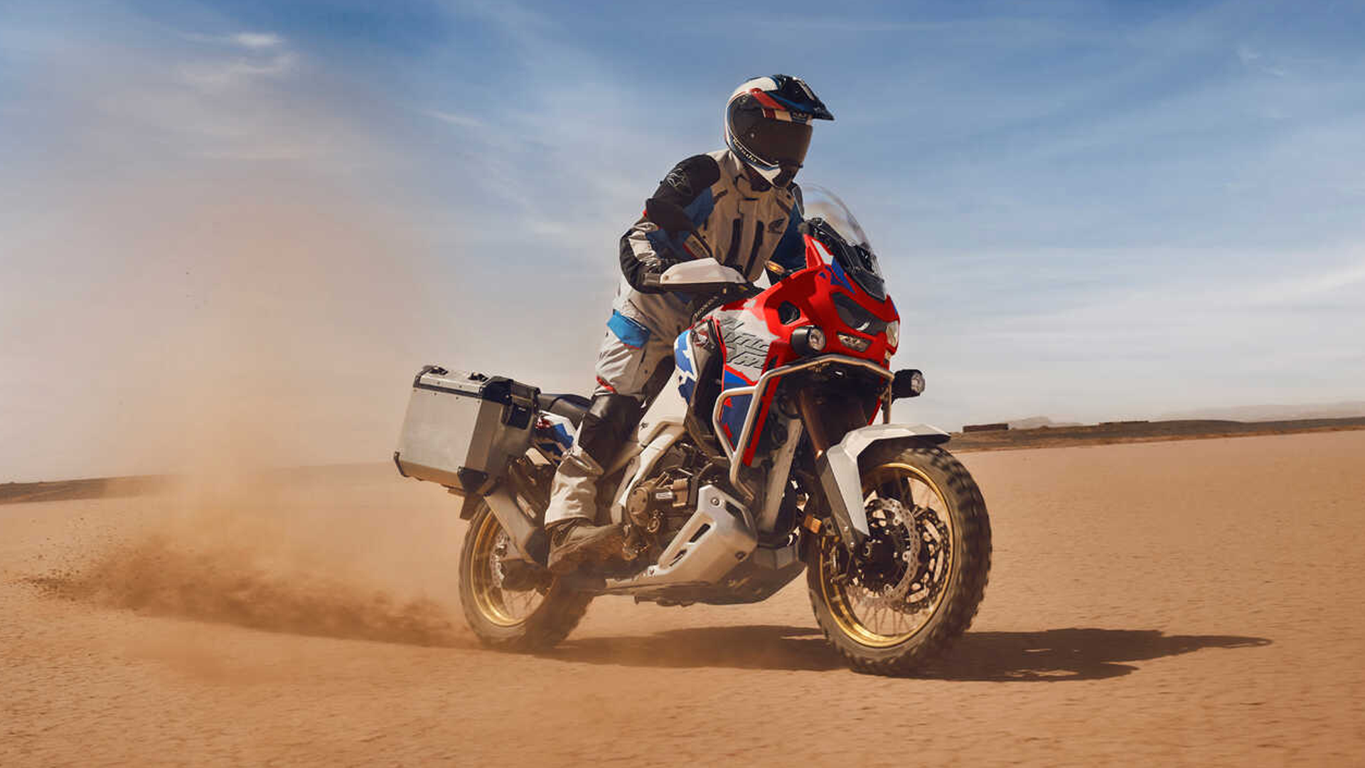 Honda Africa Twin Adventure Sports équipée pour le voyage