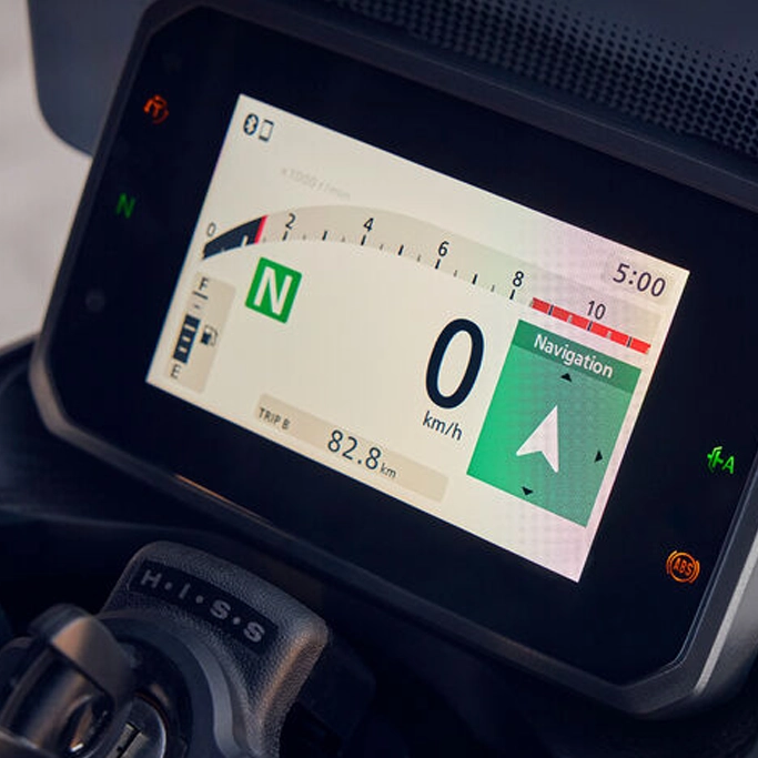 Tableau de bord digital de la Honda Hornet 500