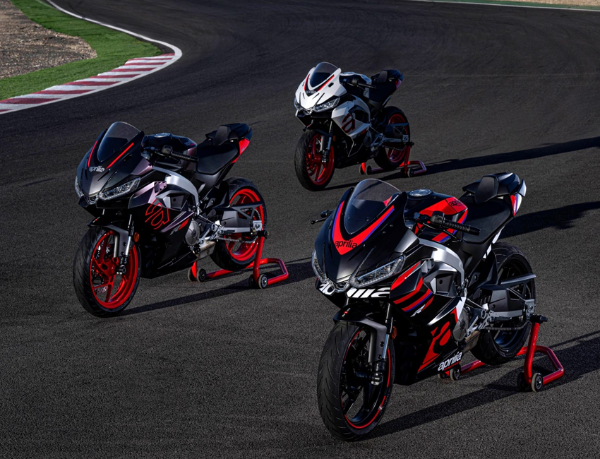 Aprilia RS 457 en action sur route sinueuse