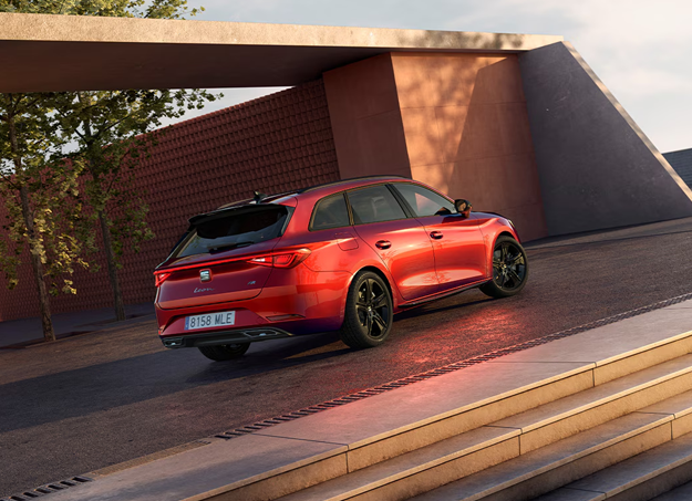 Vue trois quart arrière de la Seat Leon Sportstourer 2025