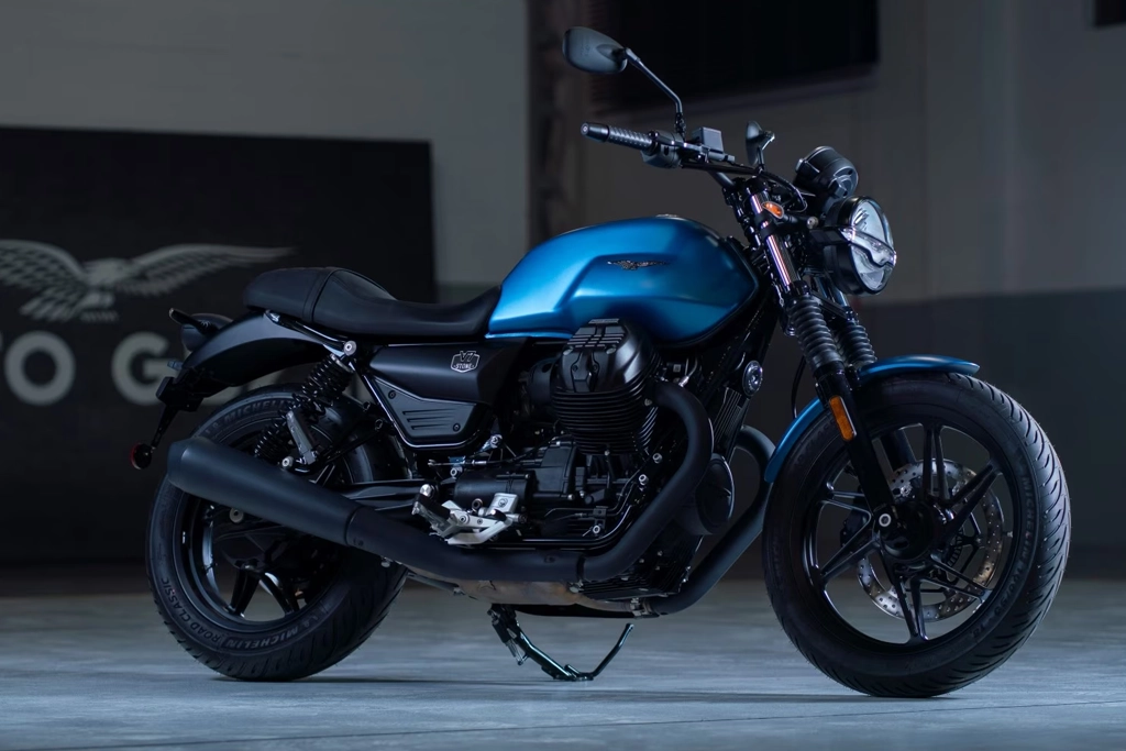 Détail du moteur bicylindre de la Moto Guzzi V7