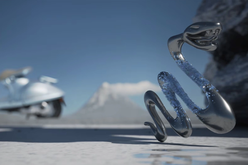 Détail du logo exclusif Vespa 946 Snake sur le carénage